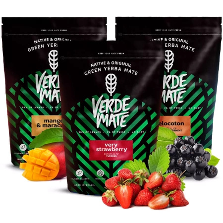 Yerba mate szett Verde Mate Zöld gyümölcsös 3x500 1.5kg