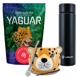 Yerba Mate Yaguar Energia 500g-os kalabász termosz készlet