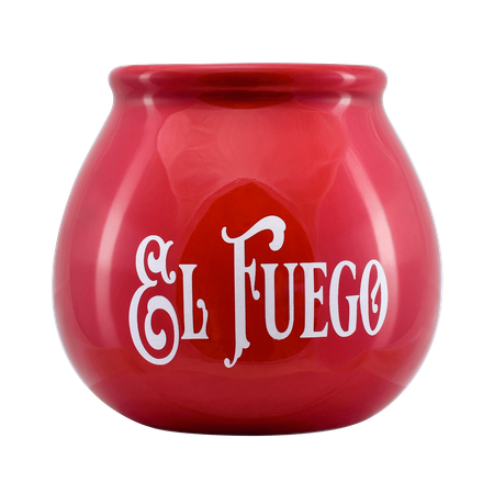 El Fuego logóval ellátott kerámia Calabash (piros) 300ml